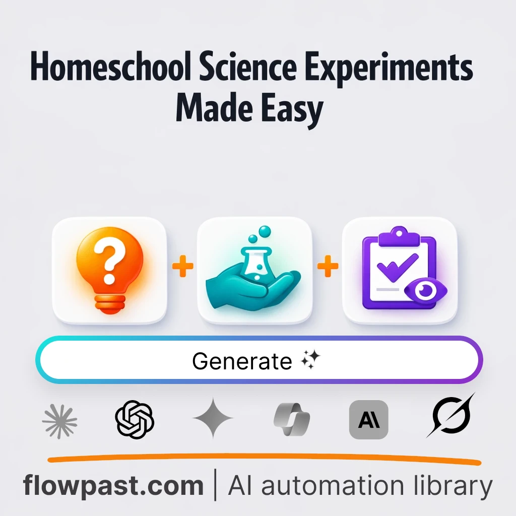 Create Homeschool Science Experiments with this AI Prompt - AI prompt template