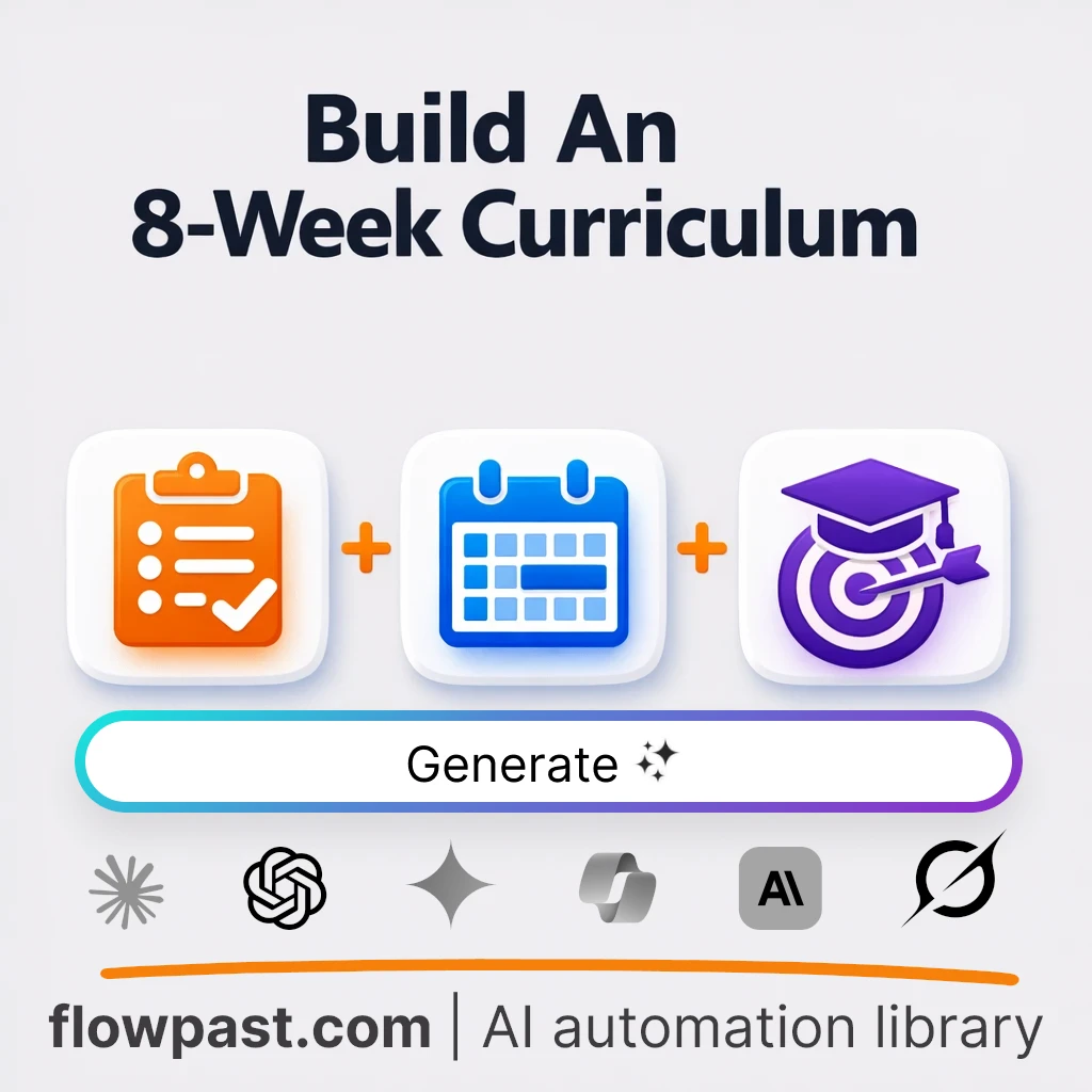 Create an 8-Week Curriculum Map with this AI Prompt - AI prompt template