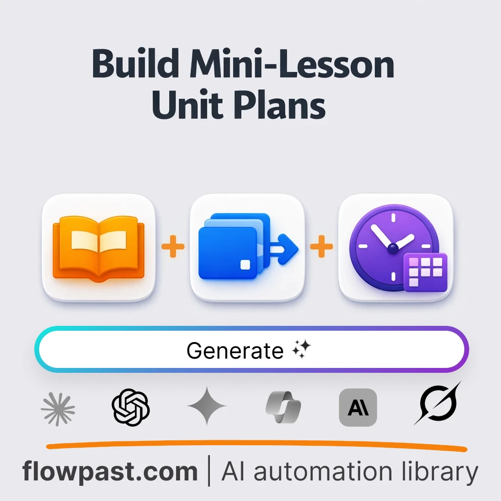 Classroom-Ready Mini-Lesson Outlines AI Prompt - AI prompt template