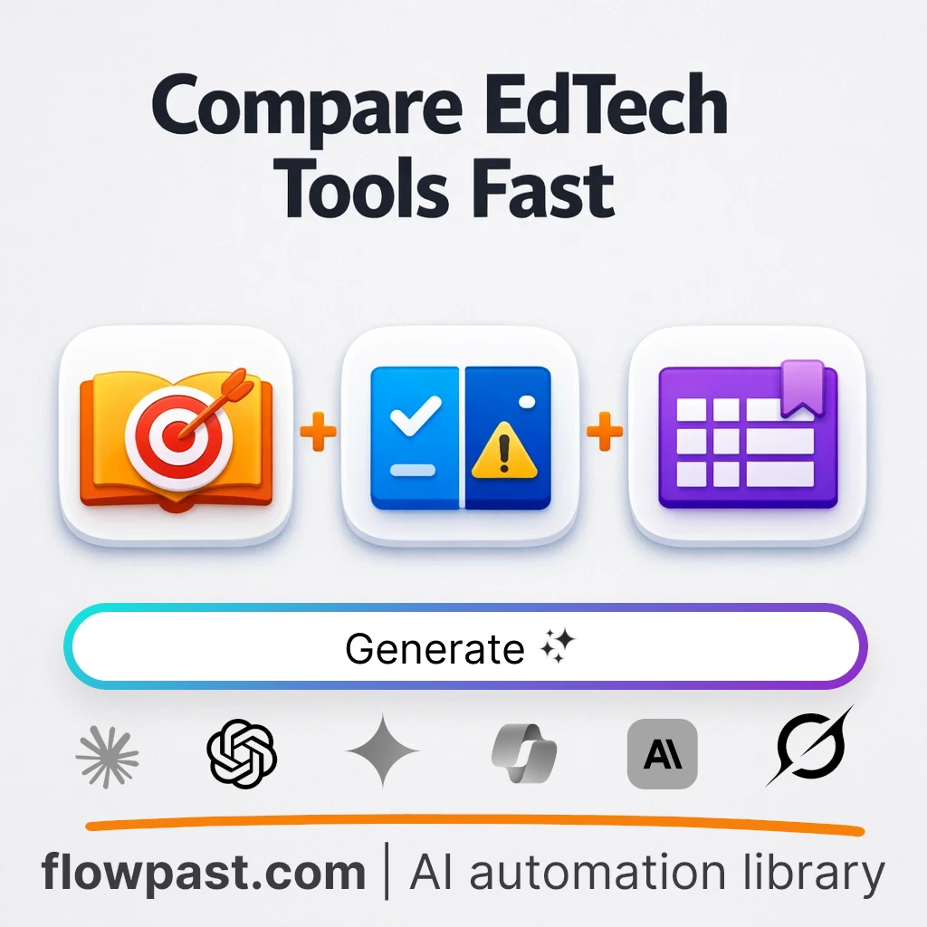 Build a Subject-Specific EdTech Evaluation Table AI Prompt - AI prompt template