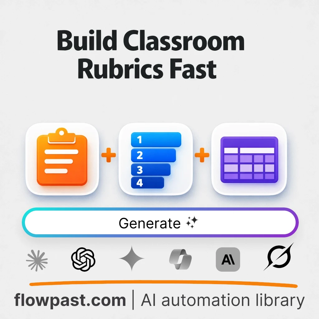 Create Classroom-Ready Rubrics AI Prompt - AI prompt template