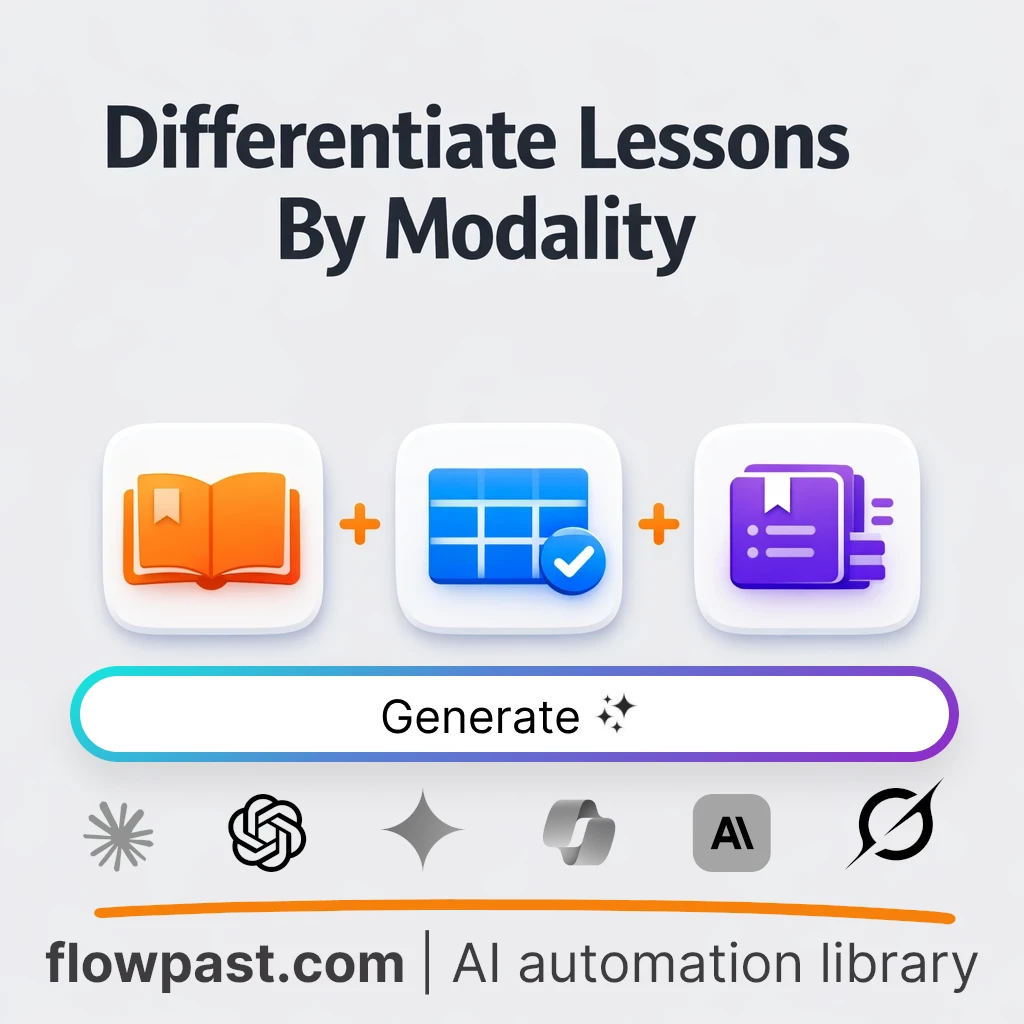 Differentiate Any Subject Lesson AI Prompt - AI prompt template