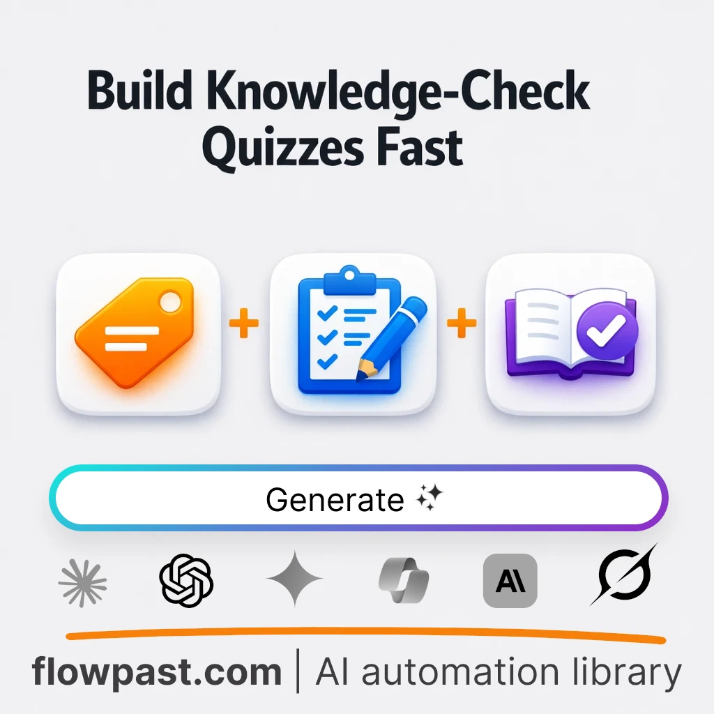 Create Knowledge-Check Quizzes with this AI Prompt - AI prompt template