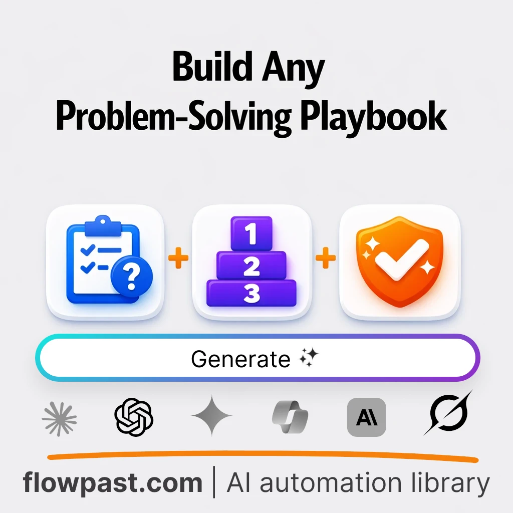 Create Step-by-Step Solution Playbooks AI Prompt - AI prompt template
