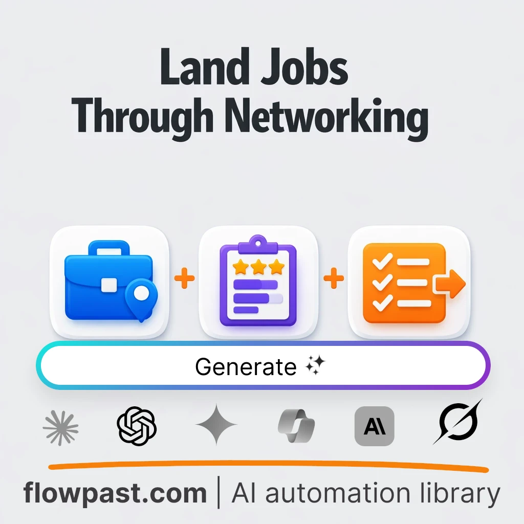 Build a Job Search Networking Playbook AI Prompt - AI prompt template