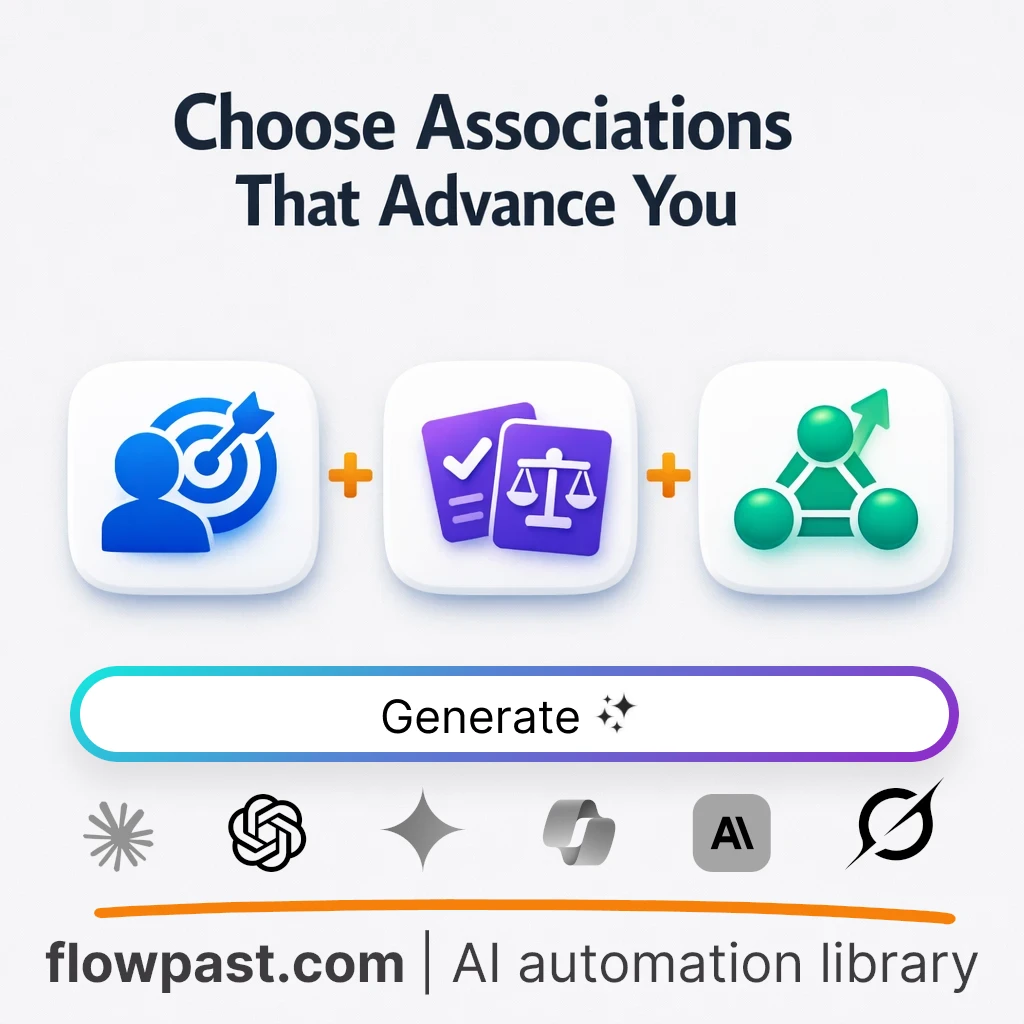 Choose Professional Associations for Career Growth AI Prompt - AI prompt template