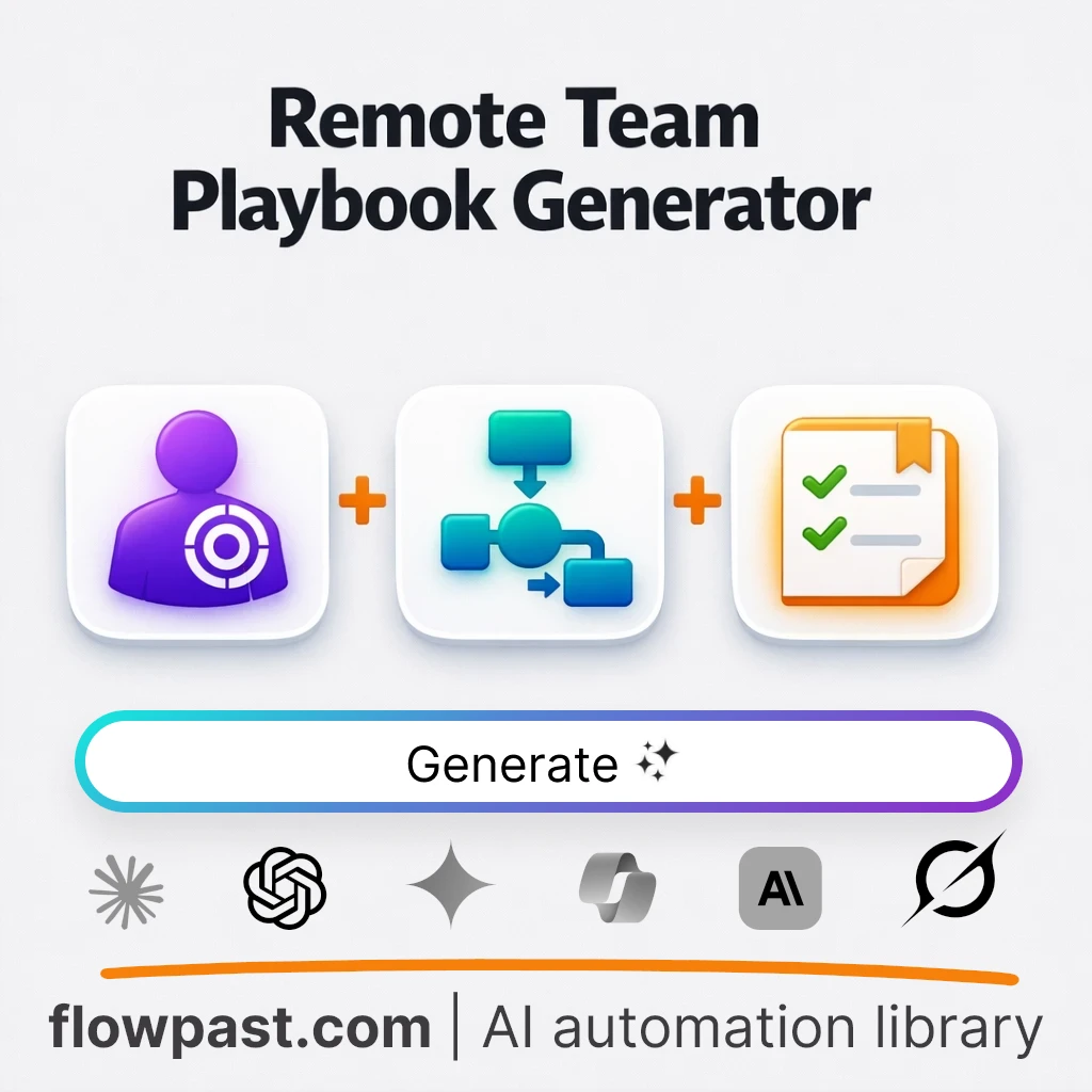 Remote Collaboration Playbook Builder AI Prompt - AI prompt template