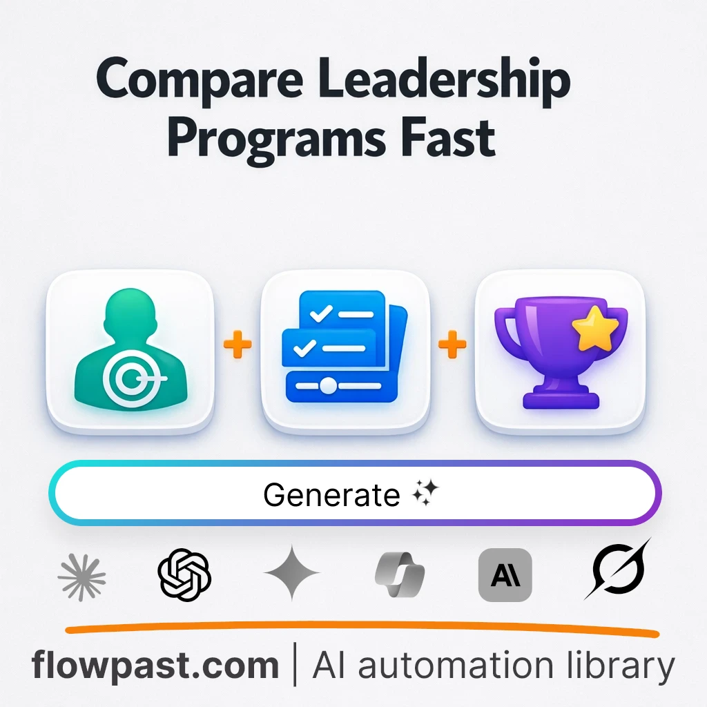 Compare Leadership Programs by Role AI Prompt - AI prompt template