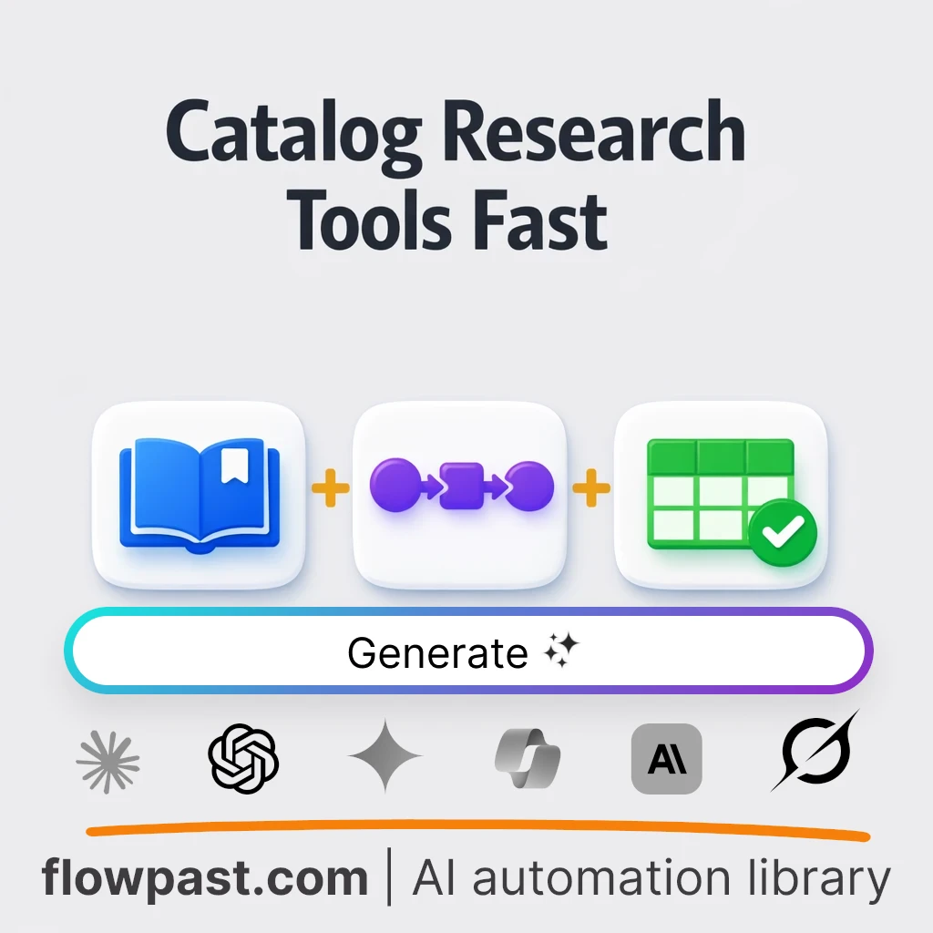 Create a Research Tools Catalog Table AI Prompt - AI prompt template