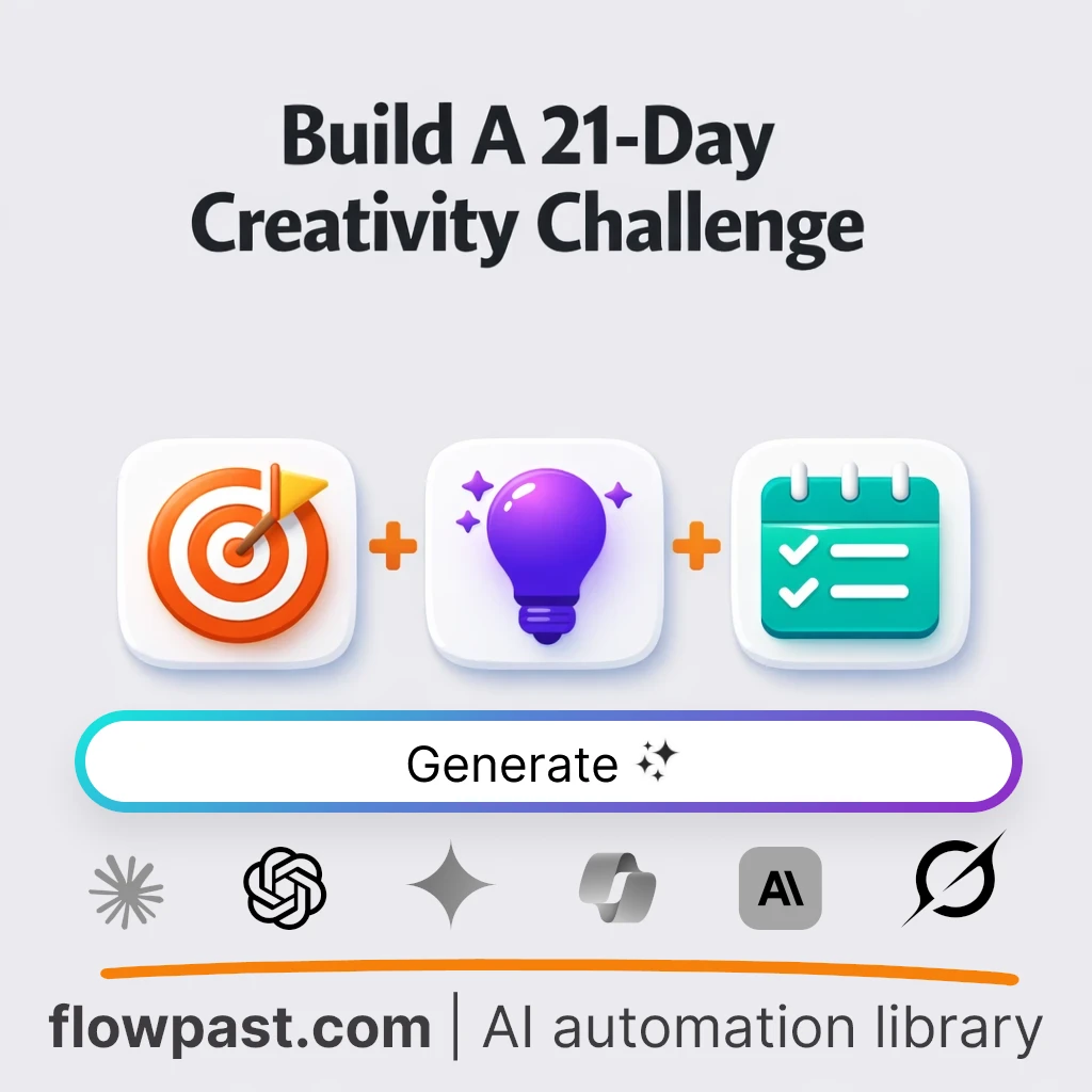 Build a 21-Day Creativity Challenge with this AI Prompt - AI prompt template