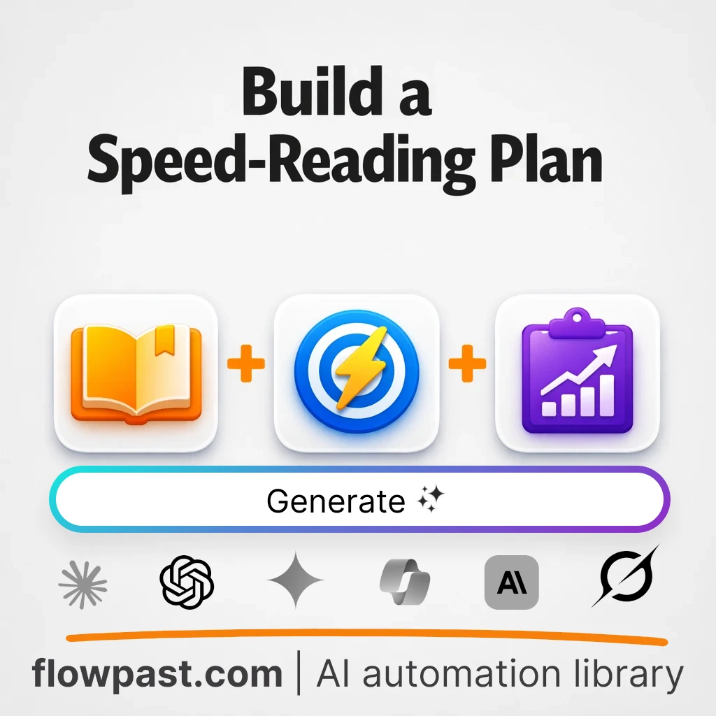 Build a 3-Module Speed-Reading Plan AI Prompt - AI prompt template