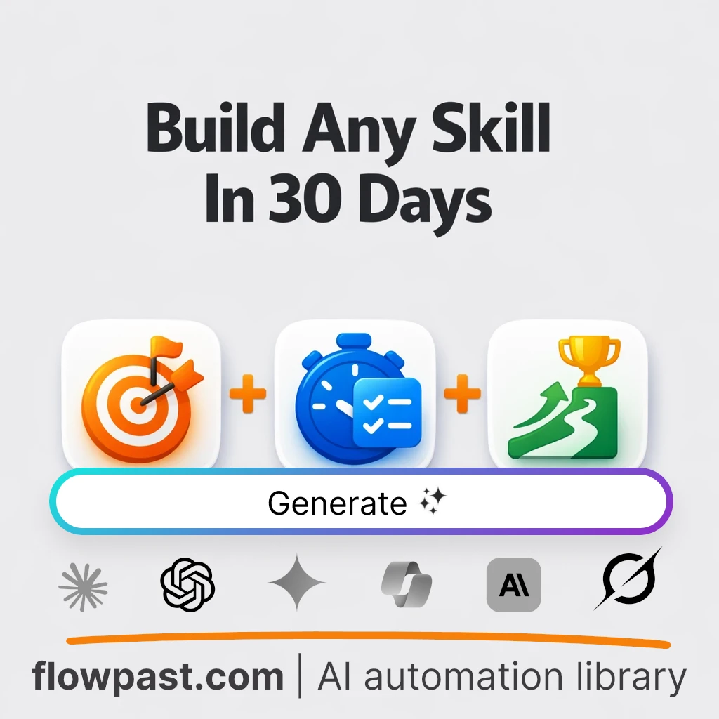 Build a 30-Day Skill Learning Plan AI Prompt - AI prompt template