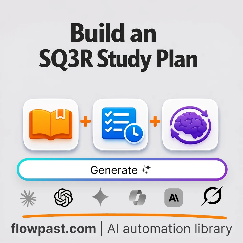 Build an SQ3R Study Plan with this AI Prompt - AI prompt template