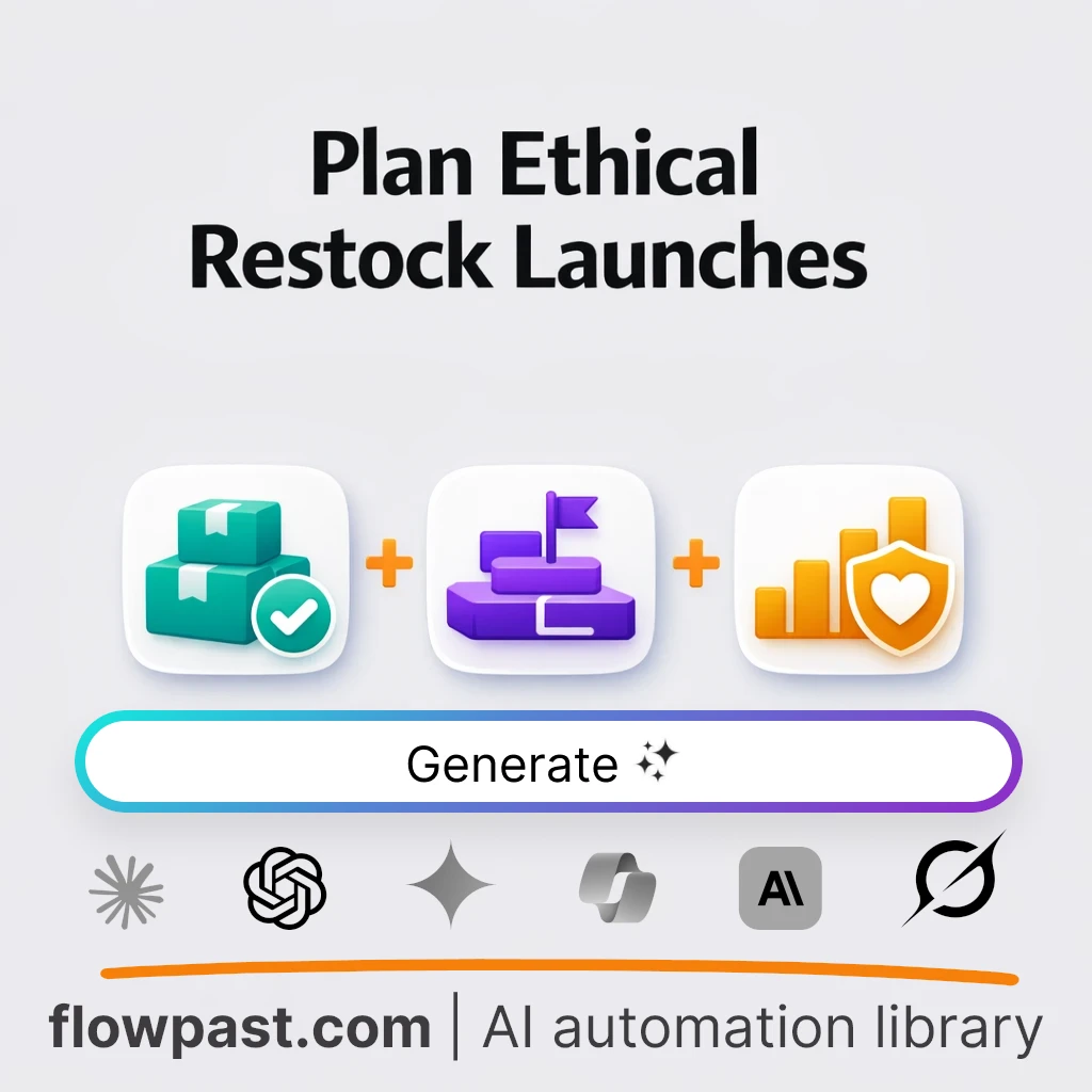 Build Ethical Restock Launch Plans with this AI Prompt - AI prompt template