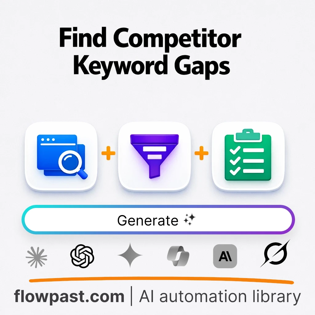 Competitor Keyword Gap Analysis Plan AI Prompt - AI prompt template