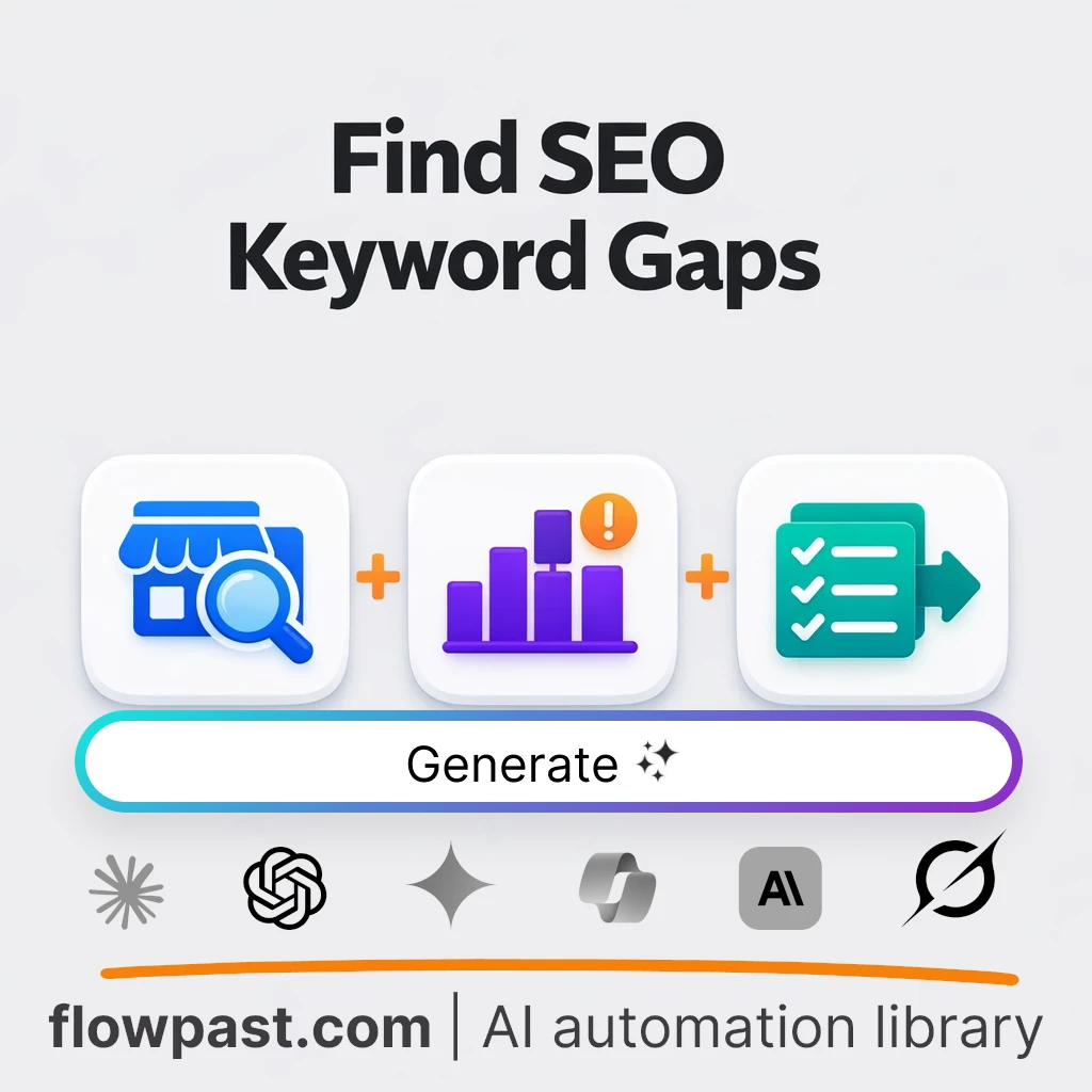 Product Keyword Gap Workflow AI Prompt - AI prompt template