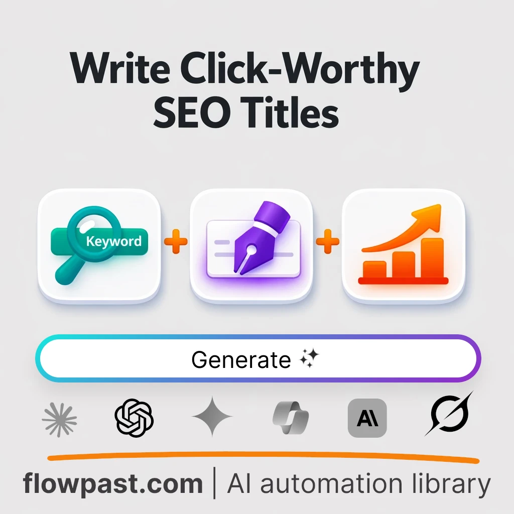 Create SEO Title Tag Options with this AI Prompt - AI prompt template