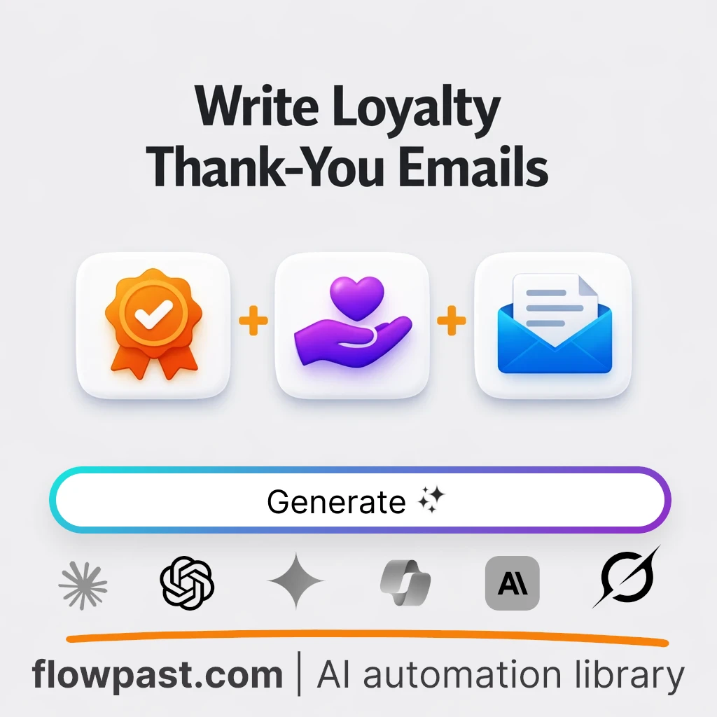Write Loyalty Thank-You Emails with this AI Prompt - AI prompt template