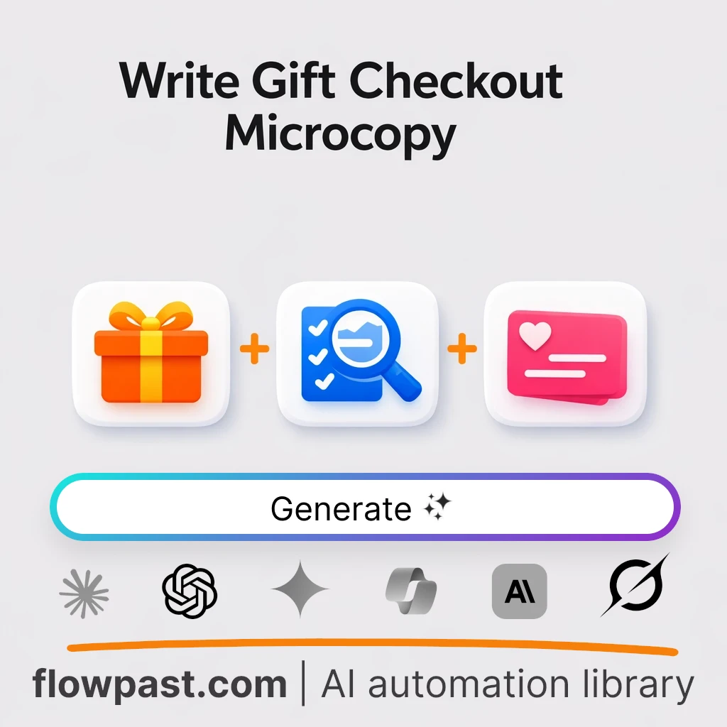 Create Checkout Gift Option Microcopy AI Prompt - AI prompt template