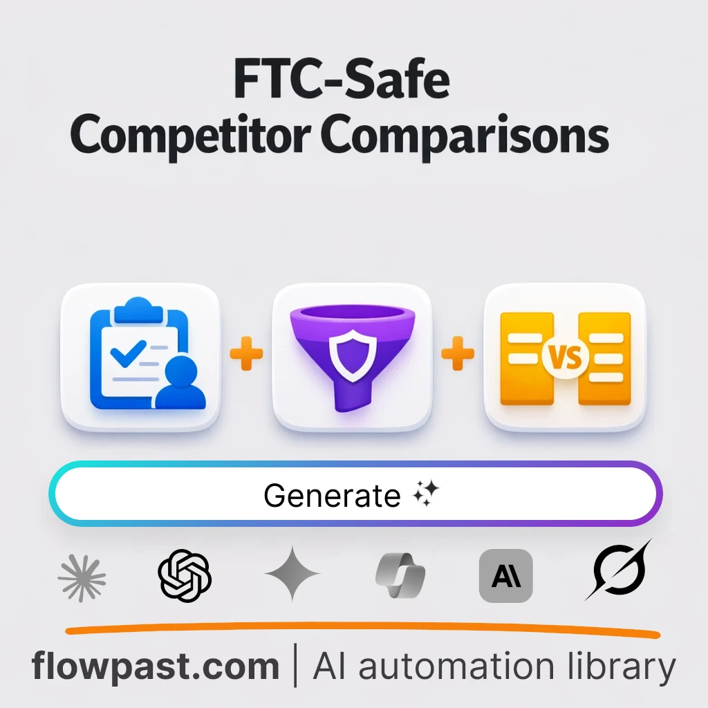 Write FTC-Safe Comparison Ads with this AI Prompt - AI prompt template