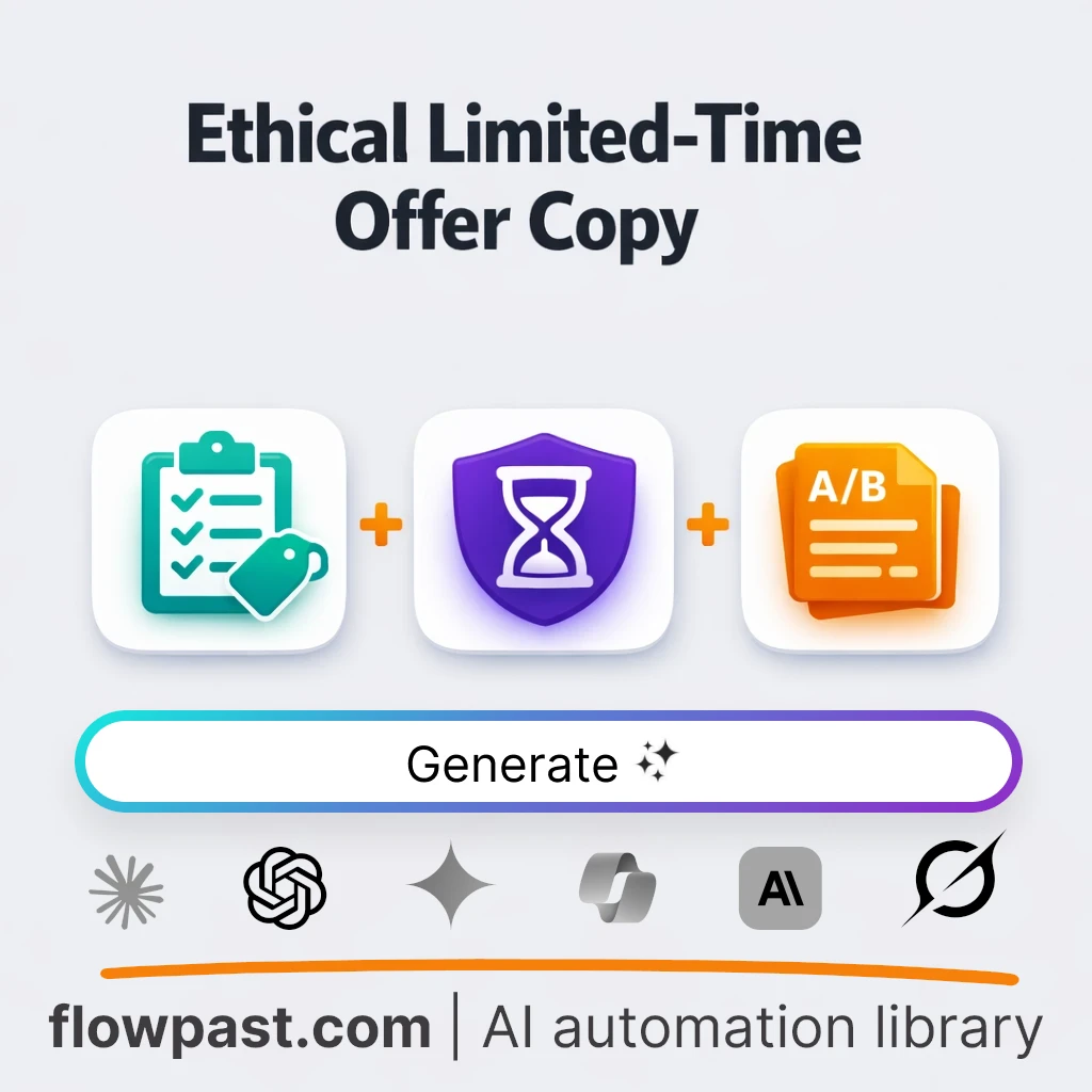 Build Ethical Scarcity Campaign Copy AI Prompt - AI prompt template