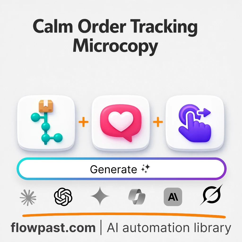 Build Order Tracking Microcopy with this AI Prompt - AI prompt template