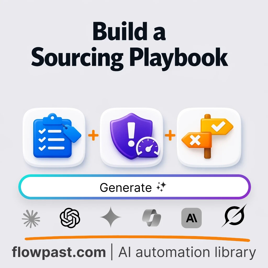 Build a SCOR-Based Sourcing Checklist AI Prompt - AI prompt template