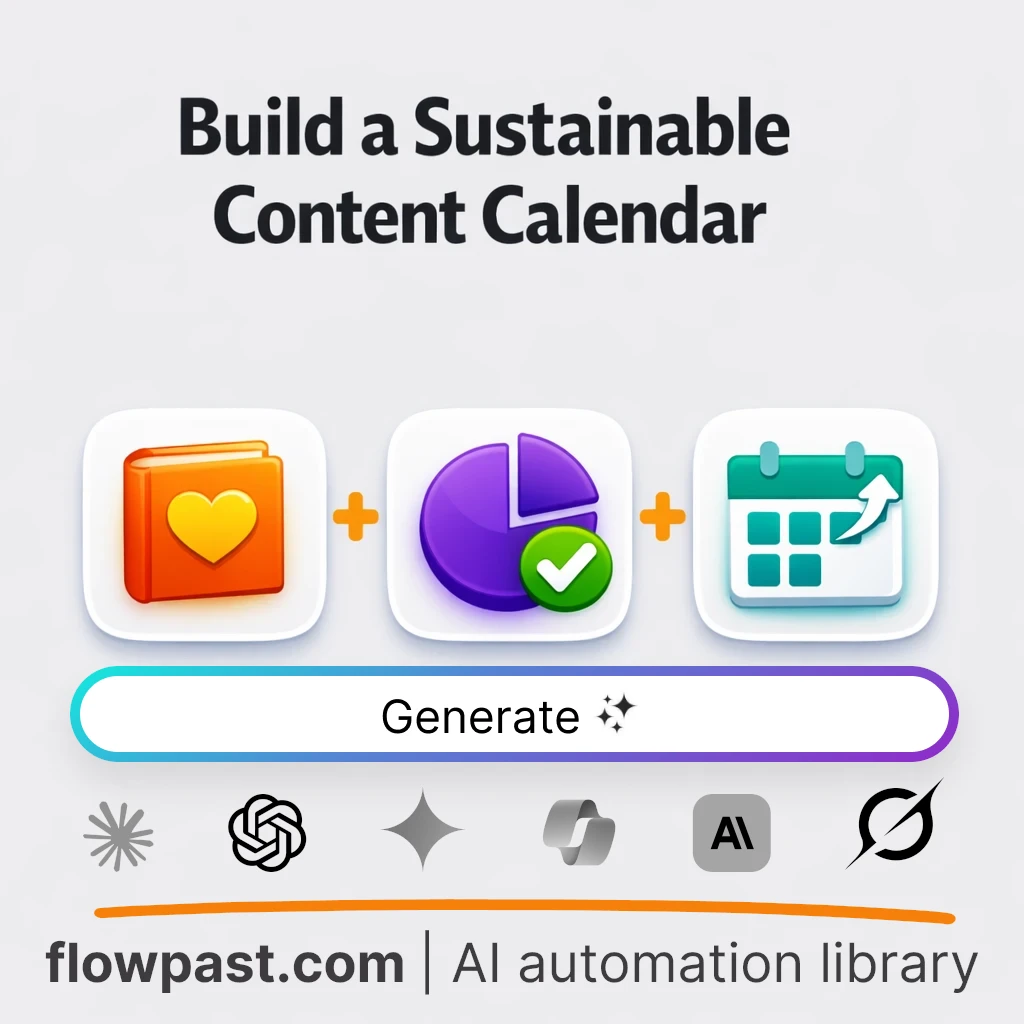 Create a Sustainable Content Calendar with this AI Prompt - AI prompt template