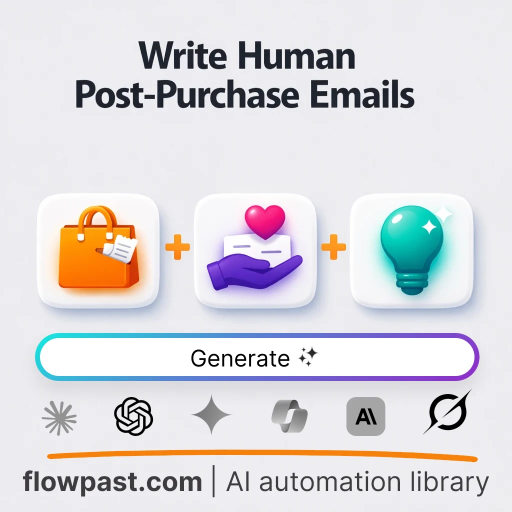 Write Post-Purchase Thank-You Email AI Prompt - AI prompt template