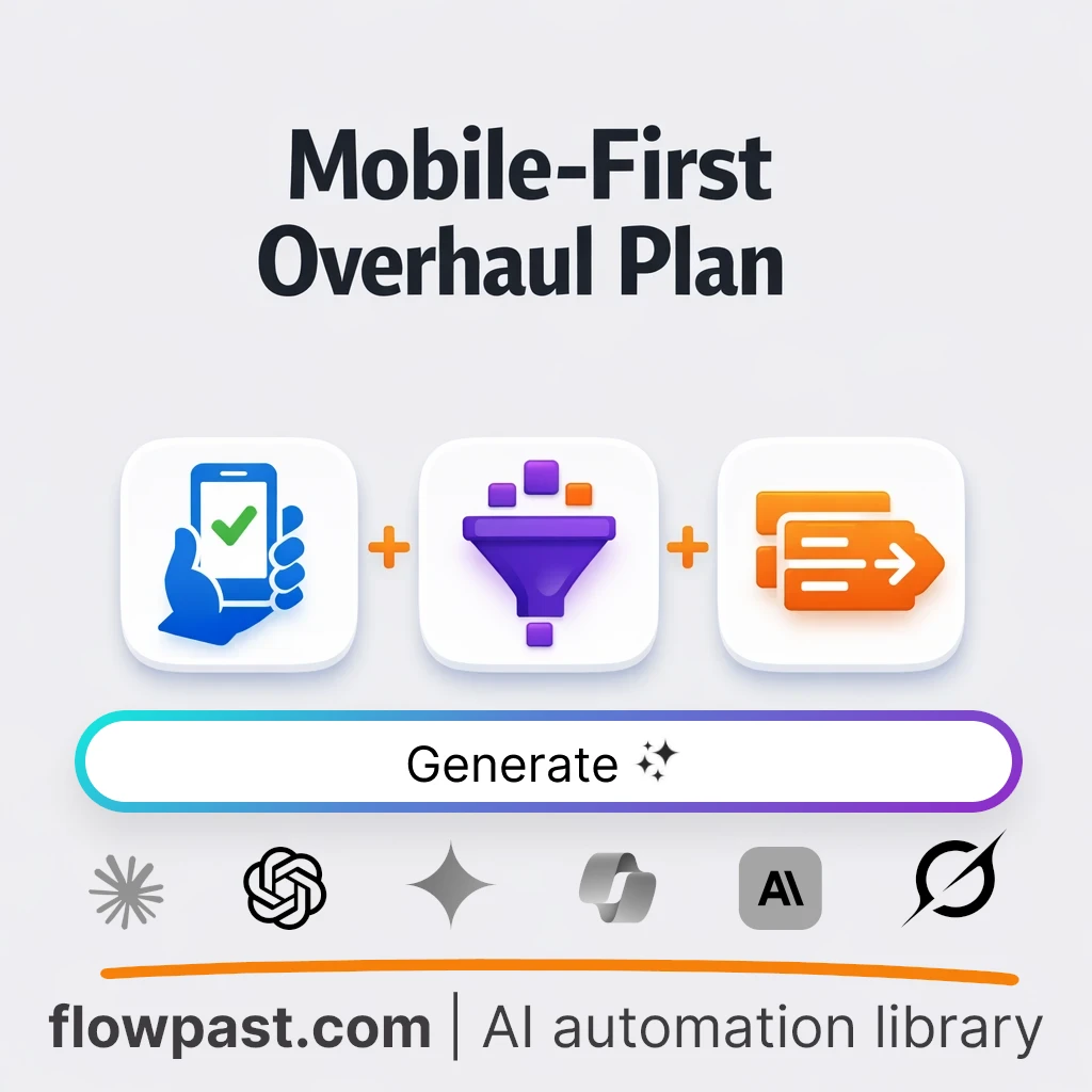 Build a Mobile UX Overhaul Plan AI Prompt - AI prompt template