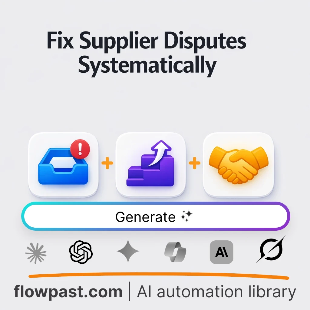 Build Supplier Dispute Resolution Playbooks with this AI Prompt - AI prompt template