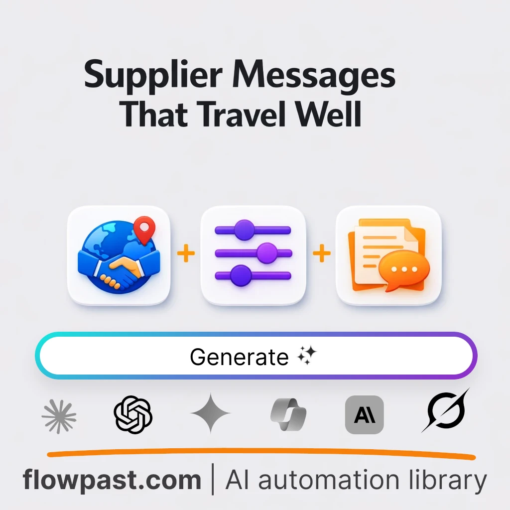 Create Supplier Negotiation Templates AI Prompt - AI prompt template