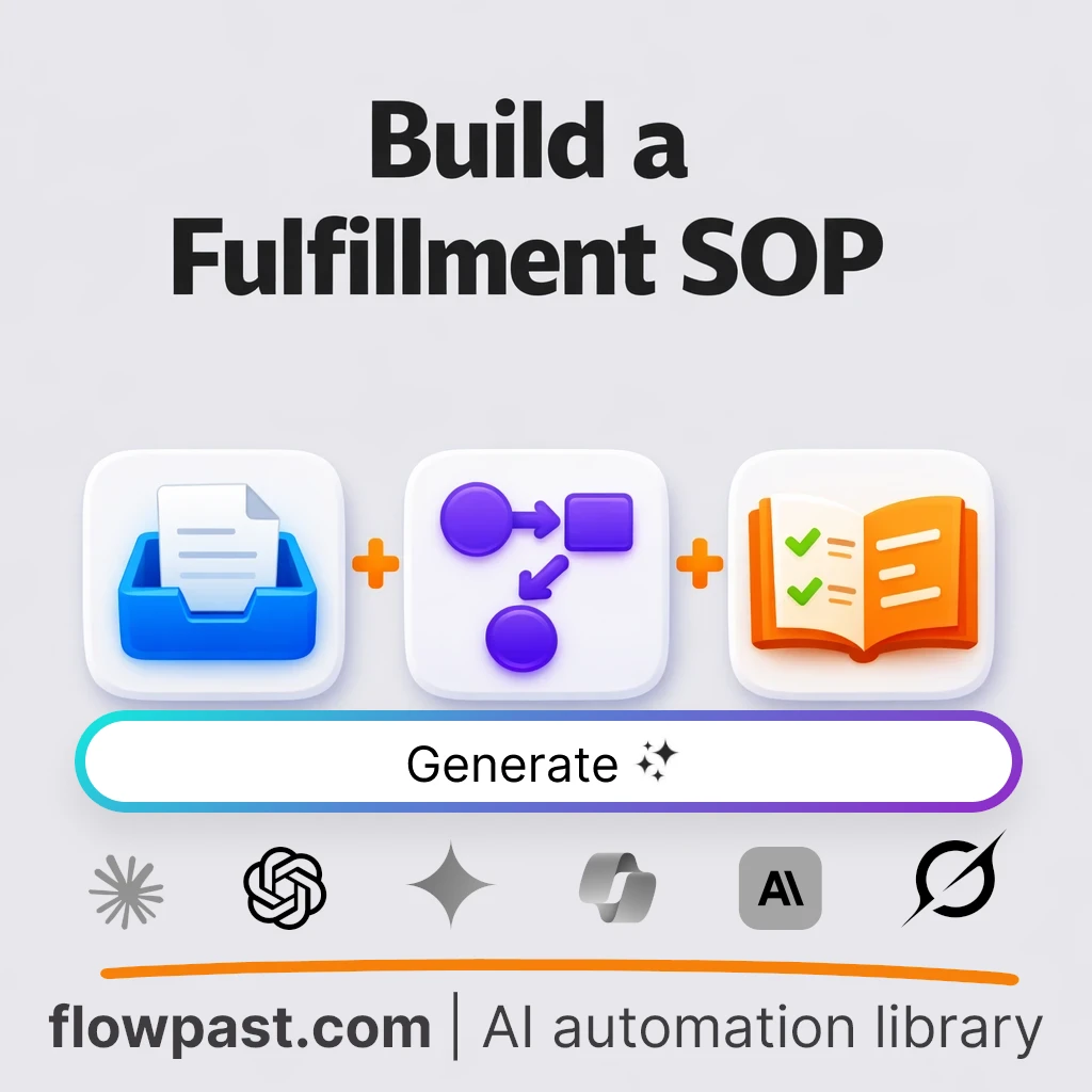 Build an Order Fulfillment SOP with this AI Prompt - AI prompt template