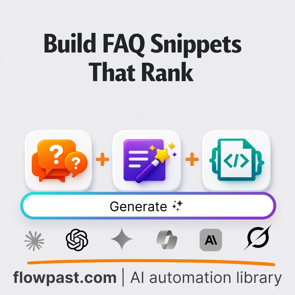 Build a Snippet-Ready FAQ Blueprint AI Prompt - AI prompt template