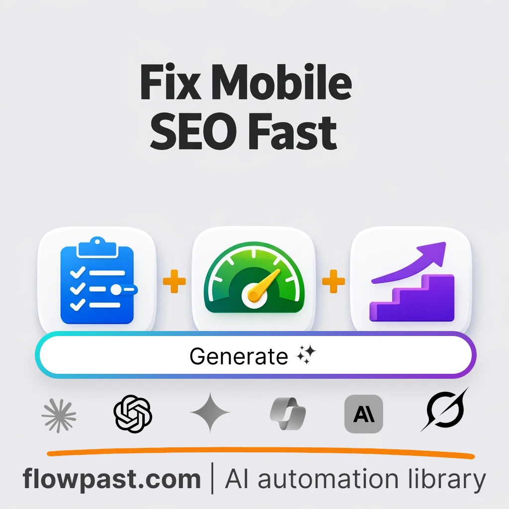 Mobile SEO Turnaround Checklist AI Prompt - AI prompt template
