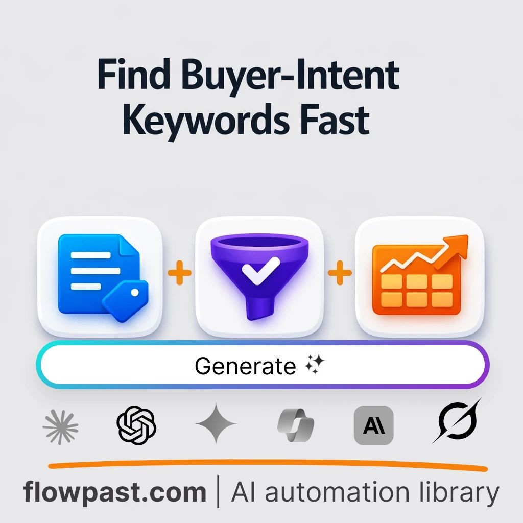 Generate Buyer-Intent Long-Tail Keywords AI Prompt - AI prompt template