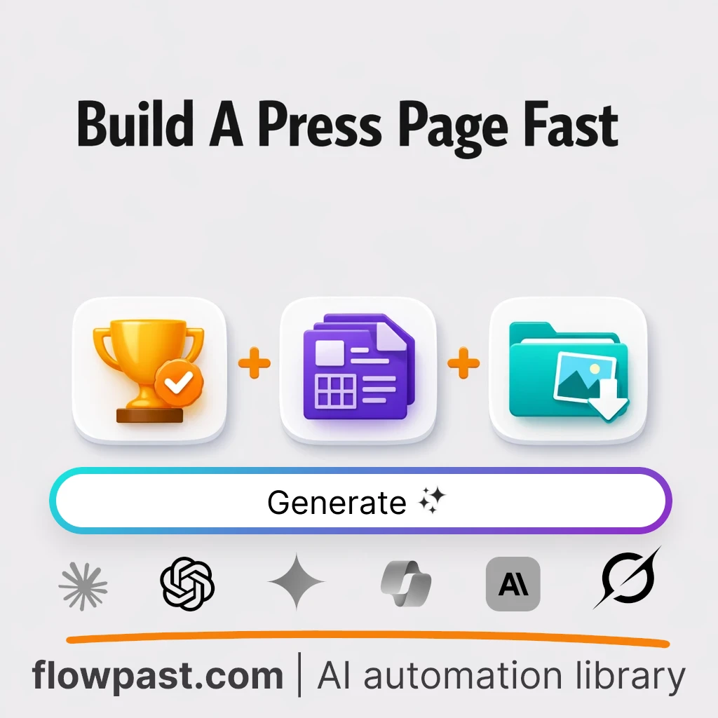 Build a Press Page Blueprint with this AI Prompt - AI prompt template