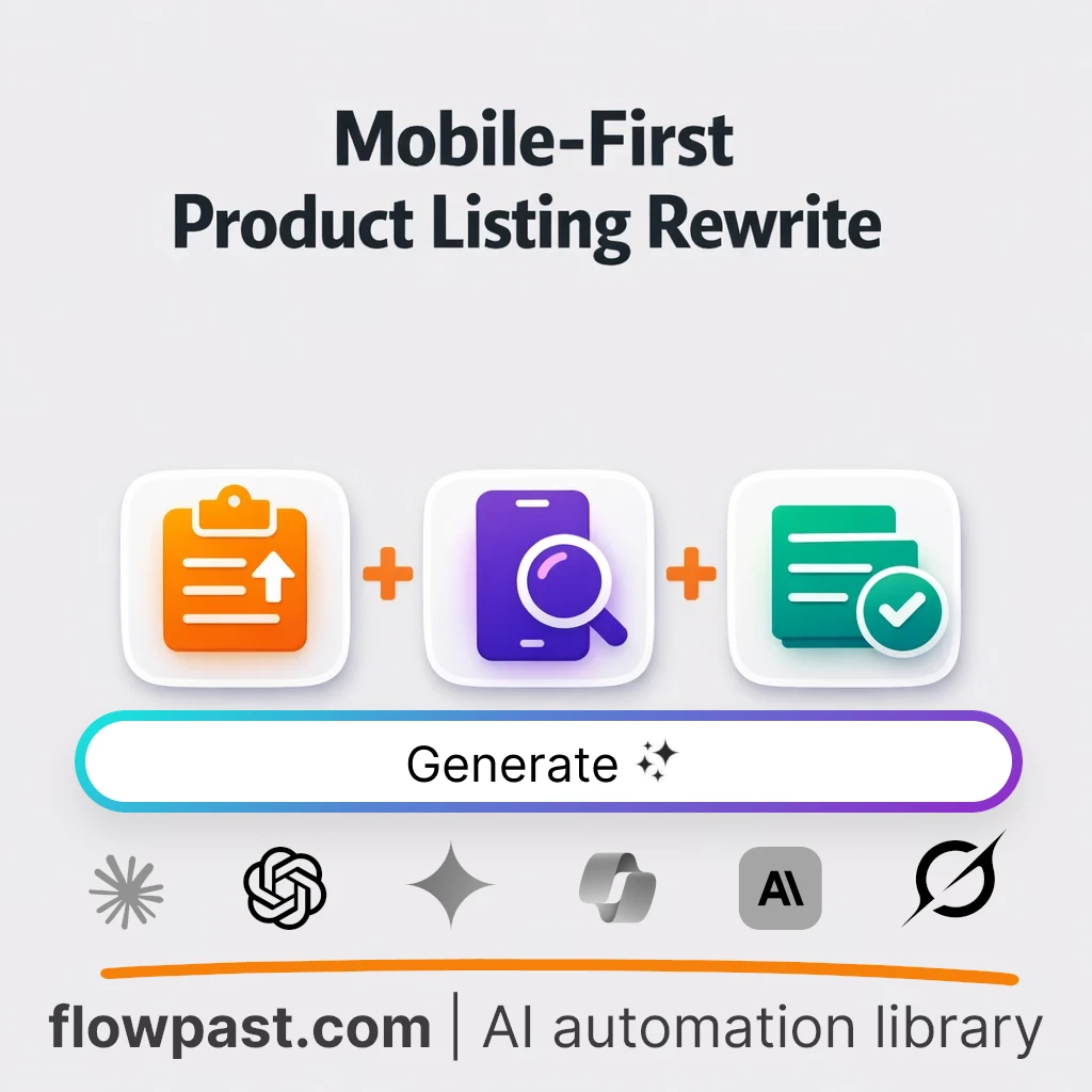 Mobile-First Product Listing Rewrite AI Prompt - AI prompt template