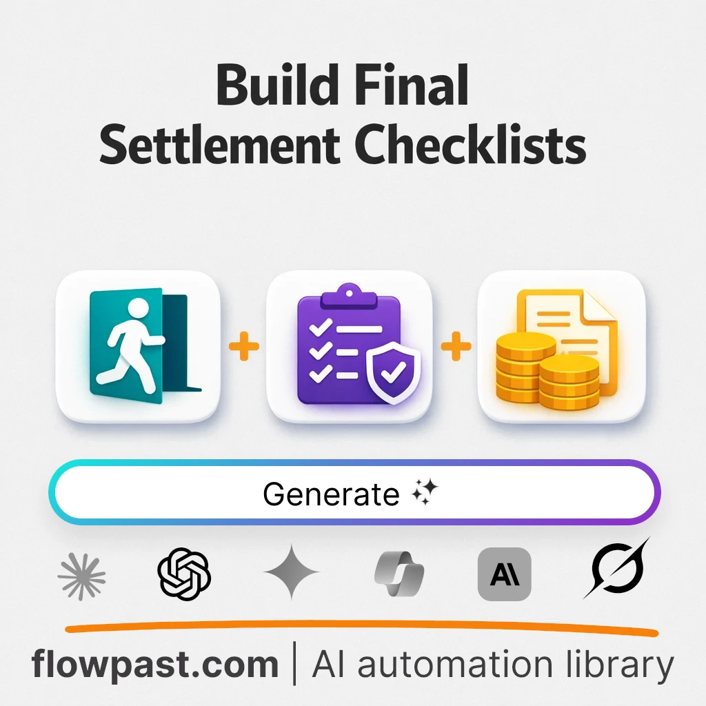 Build a Global Final Settlement Checklist AI Prompt - AI prompt template