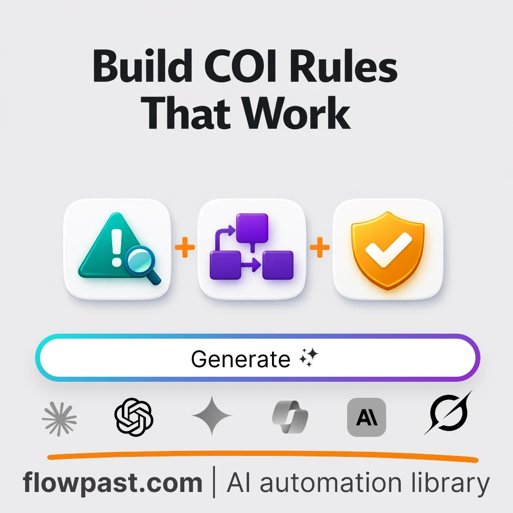 Build an Audit-Ready COI Policy and Controls AI Prompt - AI prompt template