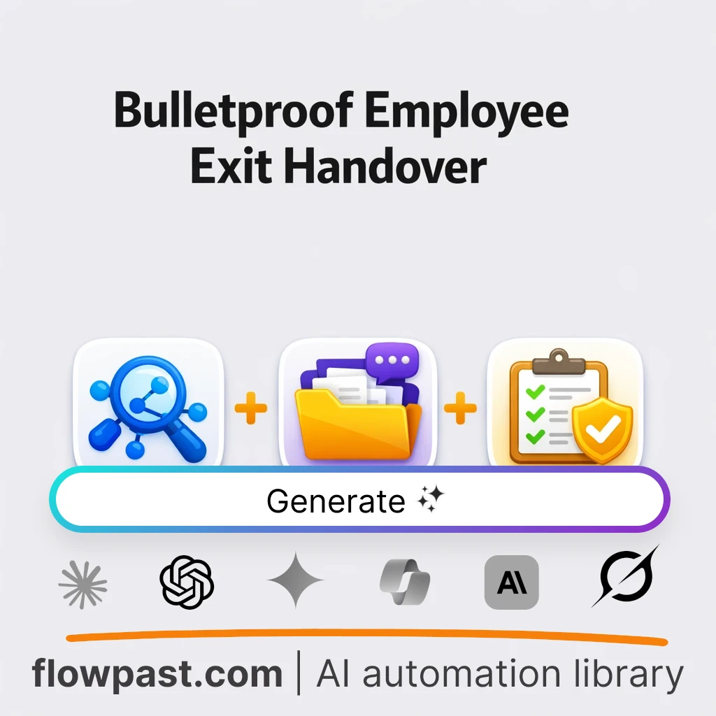 Create an Employee Exit Continuity Playbook with this AI Prompt - AI prompt template
